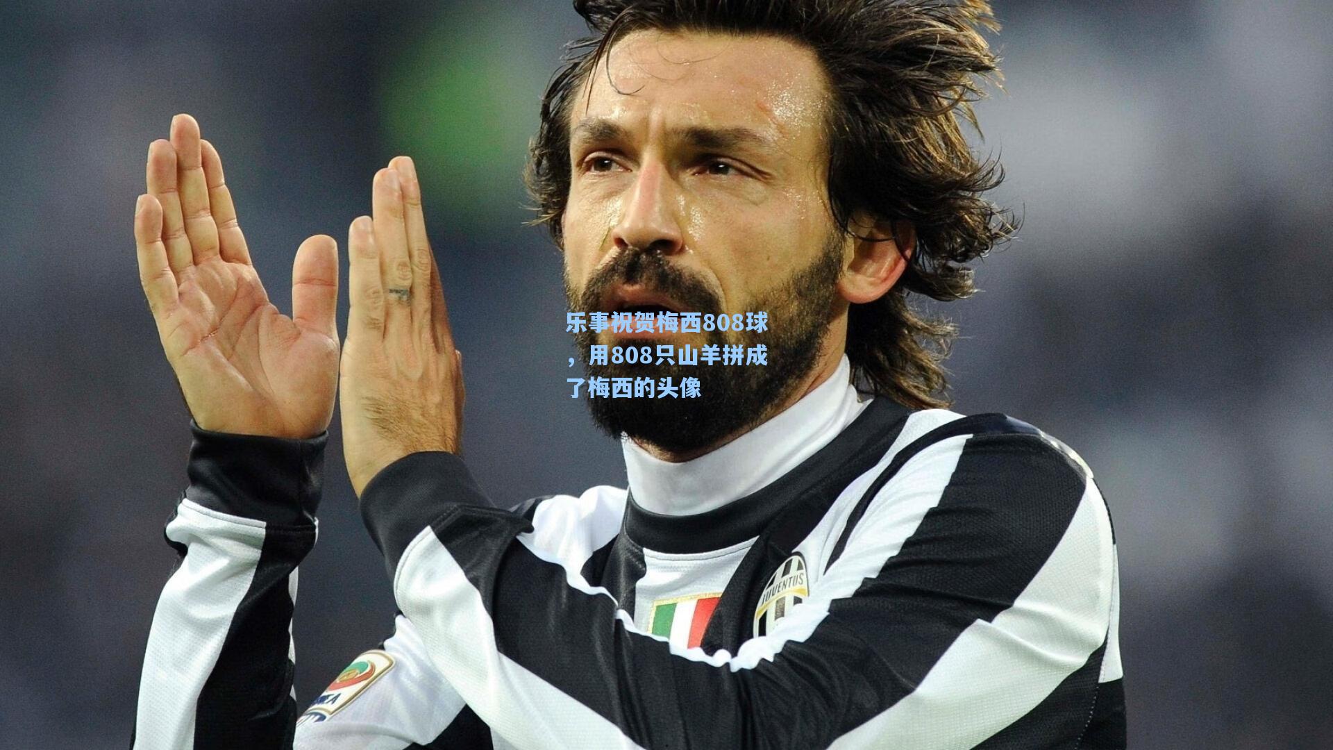 乐事祝贺梅西808球，用808只山羊拼成了梅西的头像